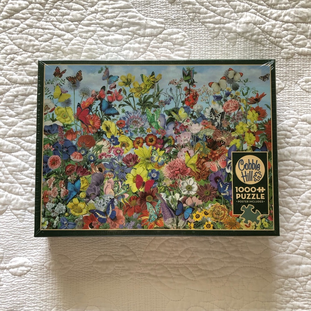 Cobble Hill 1000 Piece Butterfly Garden floral Puzzle